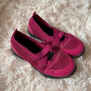 Ruum to Grow Kids Pink Glitter Shoes Mary Jane Sneaker Slip On Sz 11 Girls
